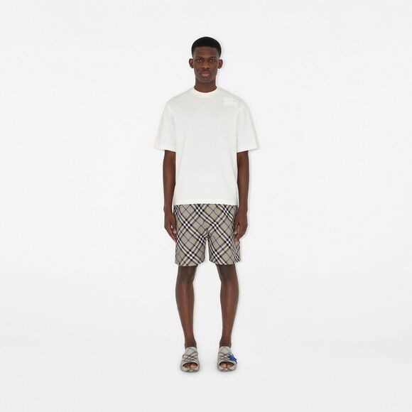 BURBERRY STINGRAY GRAY RUBBER CHECK WITH CHARM LOGO SANDALS SLIDES 8 41 ITALY - Picture 4 of 16